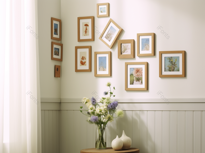 儿童房内家居转角相框组合,高清,摄影图,摄影图片,图片大全,摄影图免费下载